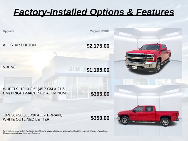 Used 2018 Chevrolet Silverado 1500 LT w/ All Star Edition AWD/4WD image 2