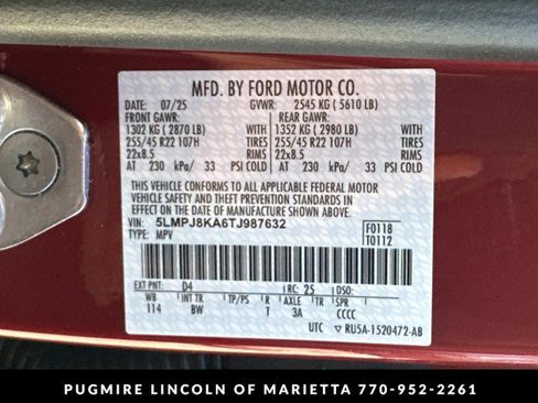 New 2026 Lincoln Nautilus Reserve w/ Jet Appearance Package image 34