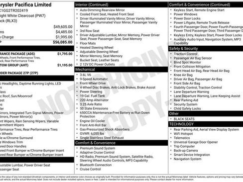 New 2026 Chrysler Pacifica Limited w/ S Appearance Package FWD image 38