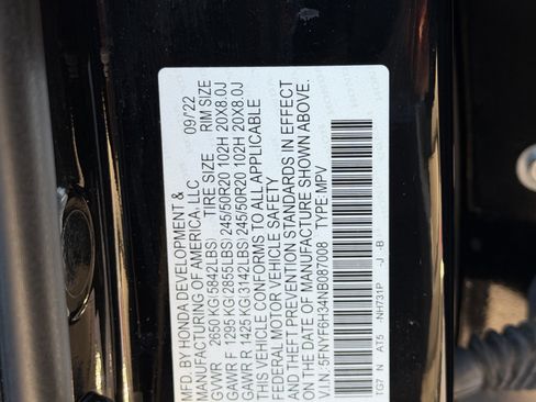 Used 2022 Honda Pilot Sport image 25