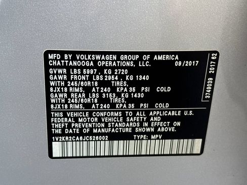 Used 2018 Volkswagen Atlas SE AWD/4WD image 26