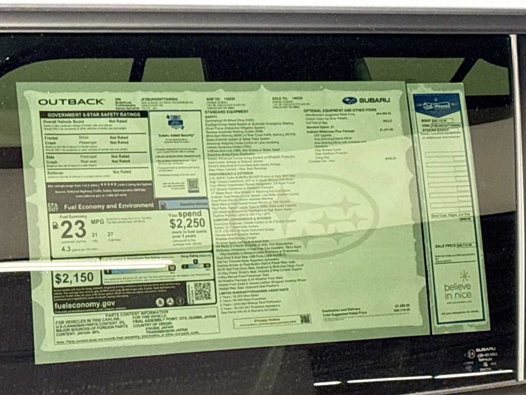 New 2026 Subaru Outback Wilderness w/ Wilderness Plus Package AWD/4WD image 23