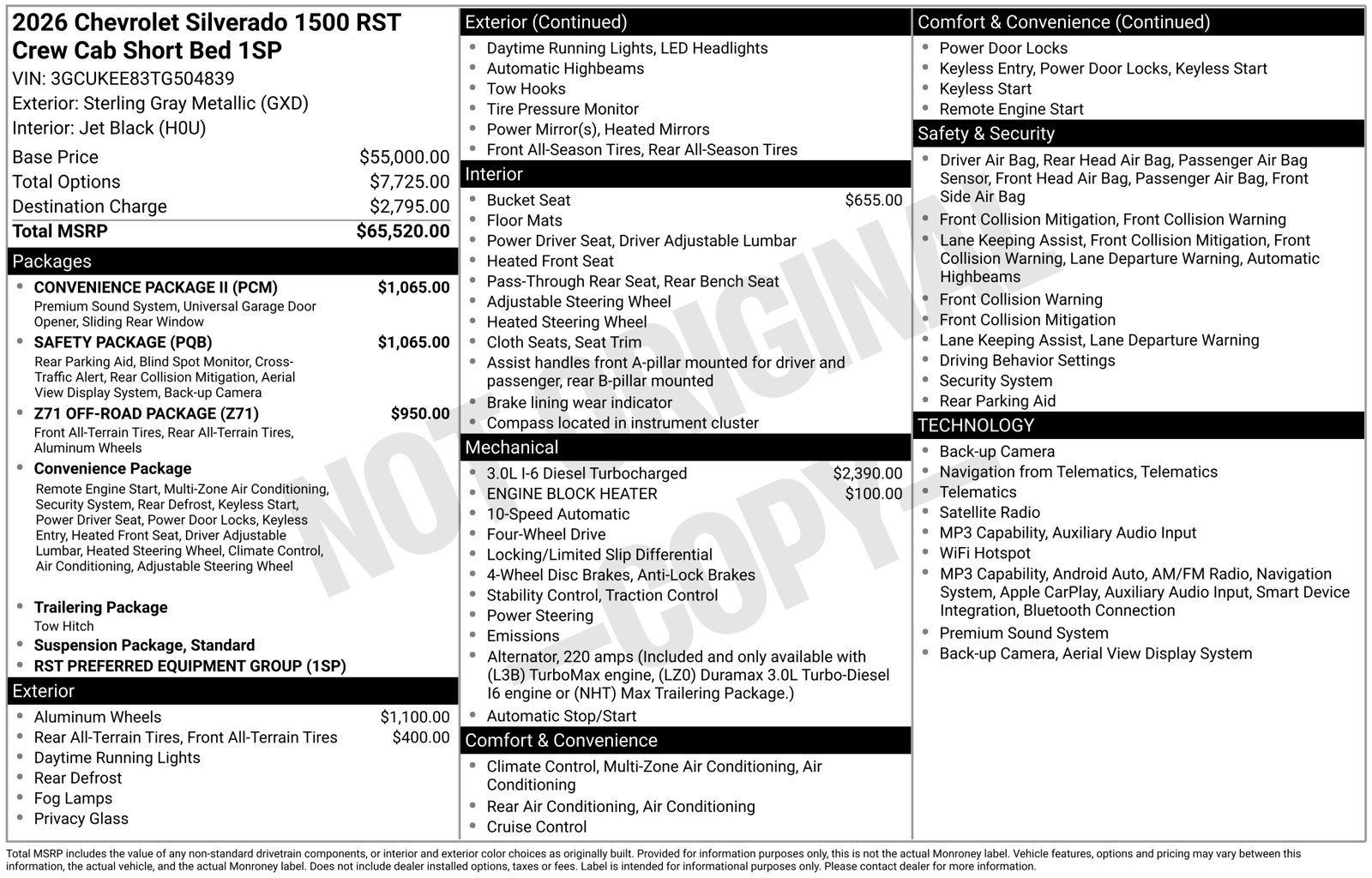 New 2026 Chevrolet Silverado 1500 RST w/ Safety Package AWD/4WD image 5