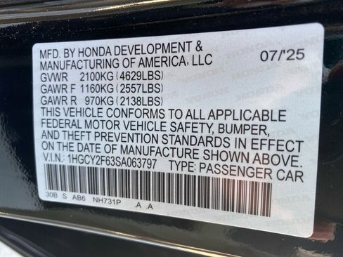 Certified 2025 Honda Accord EX-L image 38