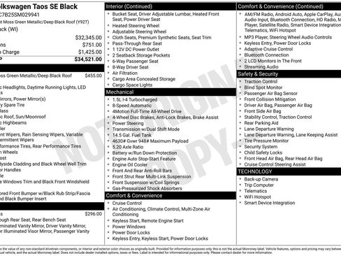 Certified 2025 Volkswagen Taos SE image 39