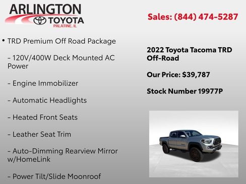 Used 2022 Toyota Tacoma TRD Off-Road w/ TRD Premium Off Road Package image 4