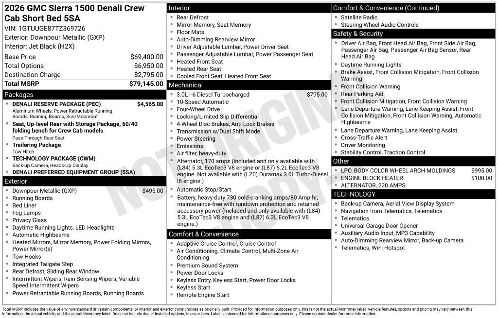 Used 2026 GMC Sierra 1500 Denali w/ Denali Reserve Package AWD/4WD image 24