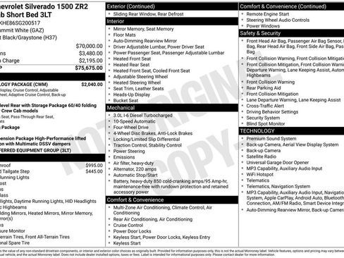 Used 2025 Chevrolet Silverado 1500 ZR2 w/ Technology Package AWD/4WD image 36