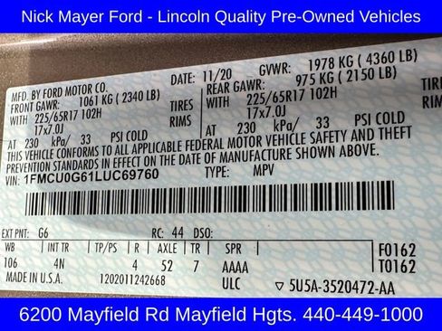 Used 2020 Ford Escape SE image 32