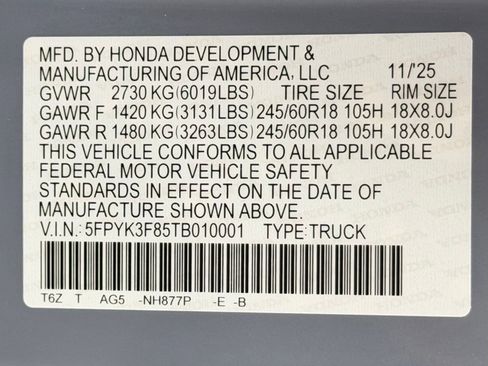 New 2026 Honda Ridgeline Black Edition image 22