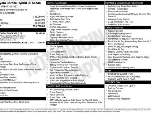 Used 2023 Toyota Corolla LE w/ LE Convenience Package image 31