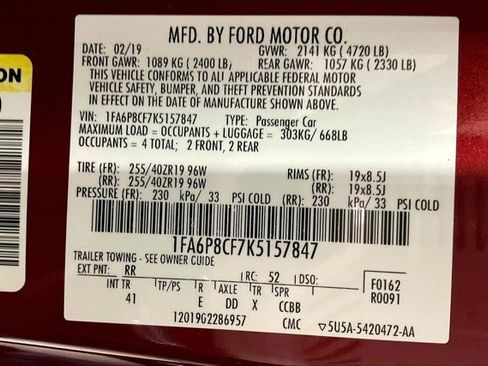 Used 2019 Ford Mustang GT Premium w/ Black Accent Package image 42