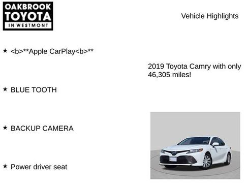 Used 2019 Toyota Camry LE FWD image 5