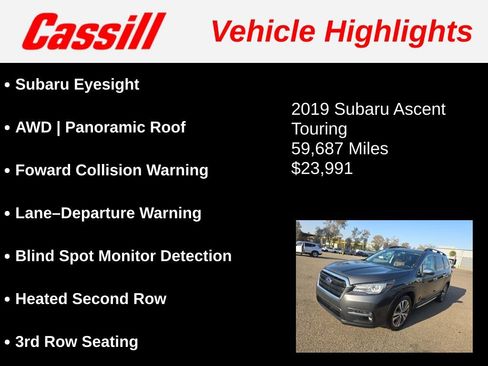 Used 2019 Subaru Ascent Touring AWD/4WD image 3