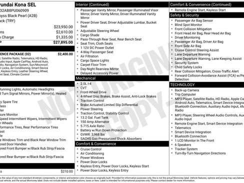 Certified 2023 Hyundai Kona SEL w/ Convenience Package FWD image 2