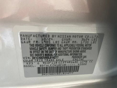 Used 2025 Nissan Versa S w/ Trunk Package FWD image 74