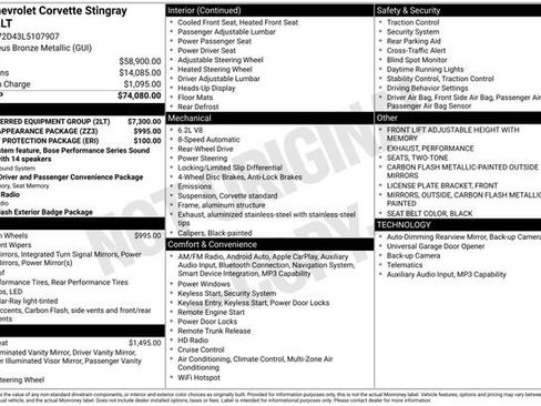 Used 2020 Chevrolet Corvette Stingray Preferred Cpe w/ 2LT Preferred Equipment Group RWD image 36