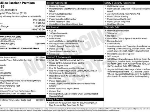Used 2024 Cadillac Escalade Premium Luxury w/ Performance Package AWD/4WD image 4