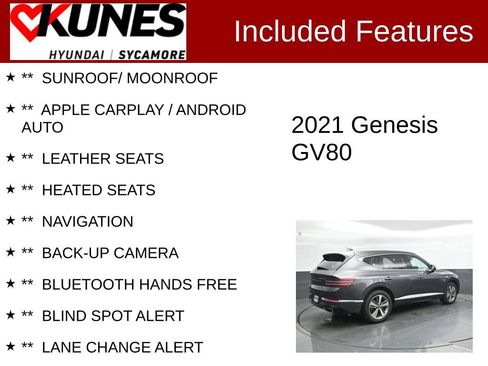 Used 2021 Genesis GV80 3.5T w/ Advanced Package 06 AWD/4WD image 2
