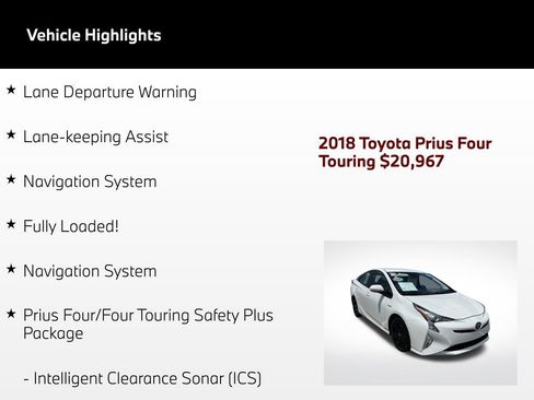 Used 2018 Toyota Prius Four Touring w/ Premium Convenience Package FWD image 4
