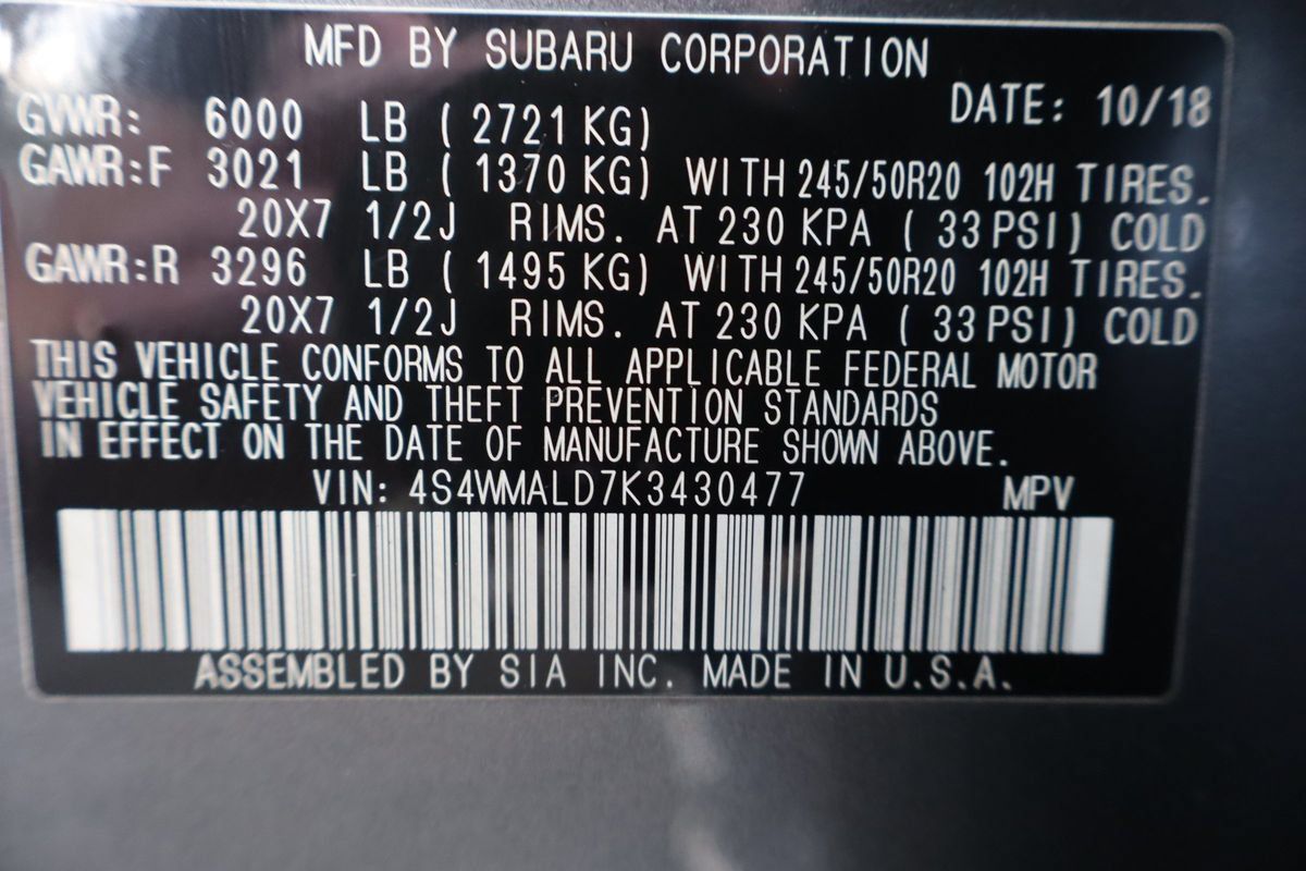Used 2019 Subaru Ascent Limited w/ Popular Package #2 AWD/4WD image 49
