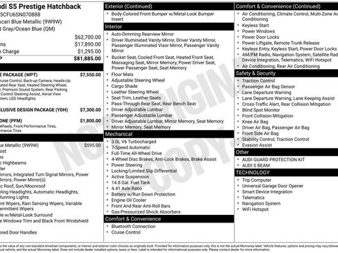 Certified 2025 Audi S5 Prestige w/ Prestige Package AWD/4WD image 42