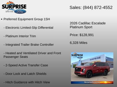 Used 2026 Cadillac Escalade Platinum Sport w/ LPO, ONYX Package AWD/4WD image 12