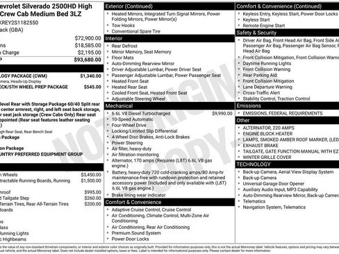 New 2025 Chevrolet Silverado 2500 High Country w/ Technology Package image 28