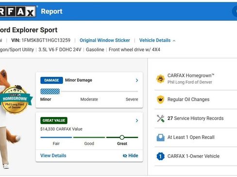 Used 2017 Ford Explorer Sport AWD/4WD image 2