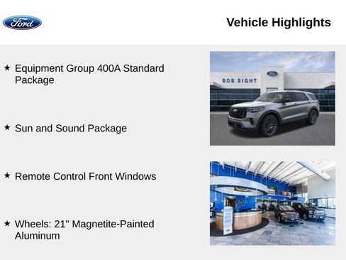 New 2026 Ford Explorer ST w/ Sun And Sound Package image 2