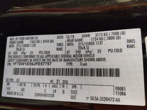 Used 2018 Ford F150 XLT w/ Equipment Group 302A Luxury image 33