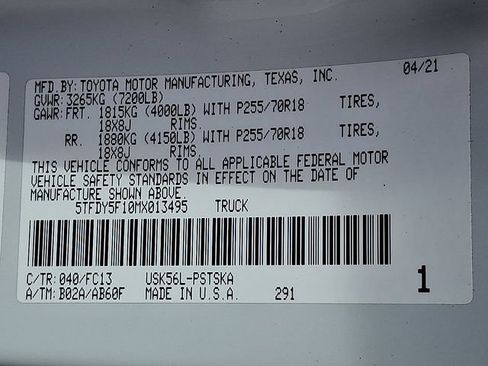 Certified 2021 Toyota Tundra SR5 AWD/4WD image 25
