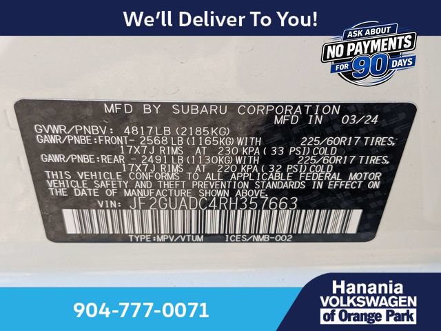 Used 2024 Subaru Crosstrek 2.0i Premium AWD/4WD image 20