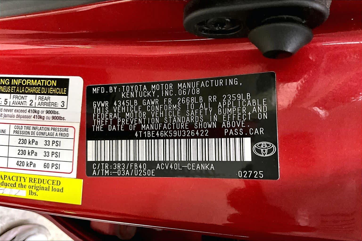 Used 2009 Toyota Camry LE FWD image 32