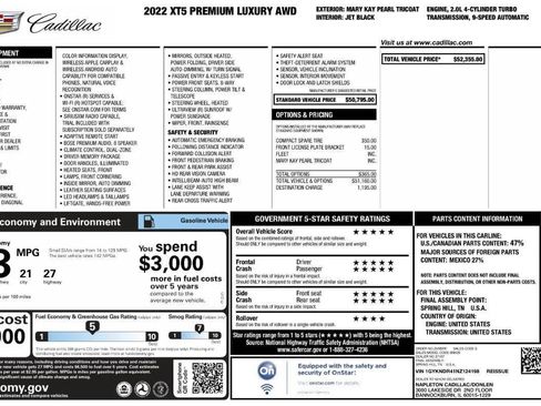 Used 2022 Cadillac XT5 Premium Luxury AWD/4WD image 8