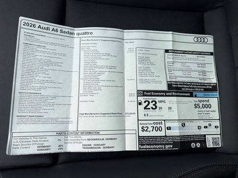 New 2026 Audi A6 Premium Plus image 33