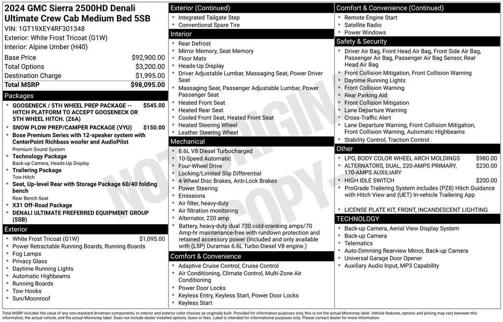 Used 2024 GMC Sierra 2500 Denali Ultimate AWD/4WD image 32