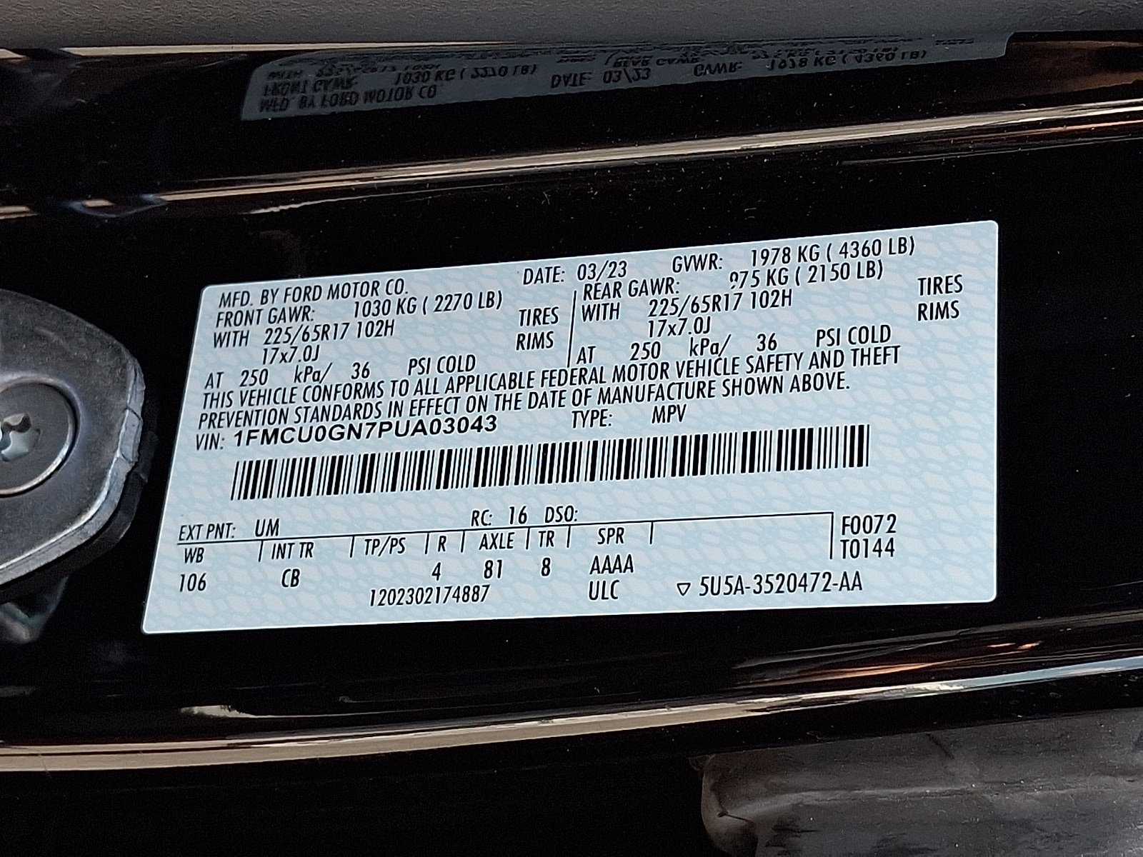 Certified 2023 Ford Escape Active w/ Tech Pack #2 FWD image 27