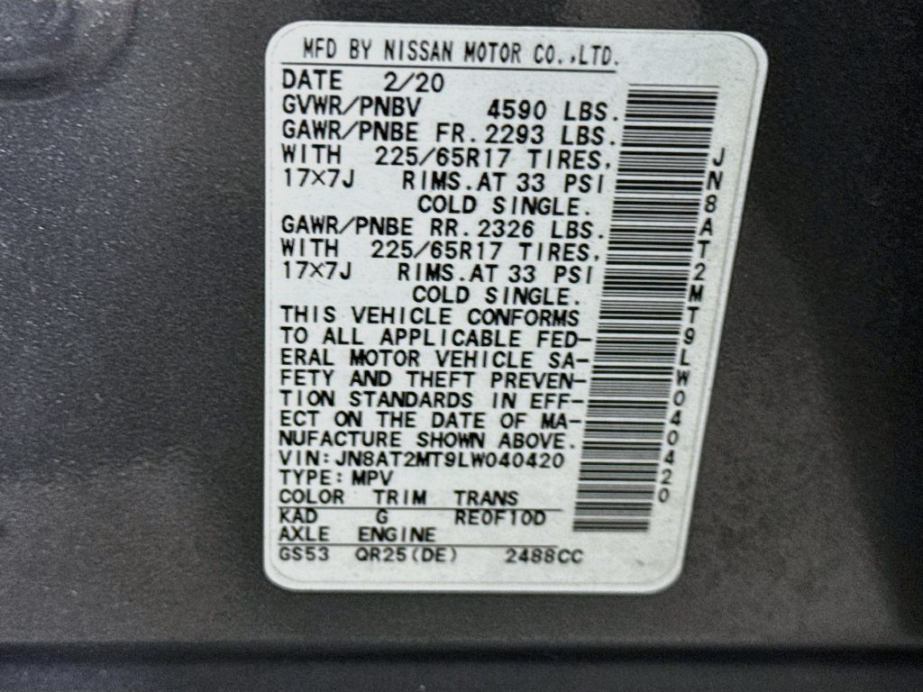 Used 2020 Nissan Rogue SV FWD image 34