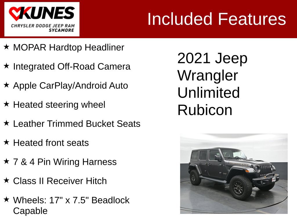 Used 2021 Jeep Wrangler Unlimited Rubicon w/ Dual Top Group AWD/4WD image 4
