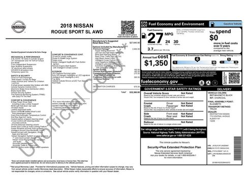 Used 2018 Nissan Rogue Sport SL w/ SL Premium Package image 1