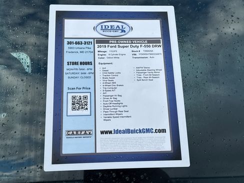 Used 2019 Ford F550 4x4 Crew Cab Super Duty w/ Power Equipment Group image 37