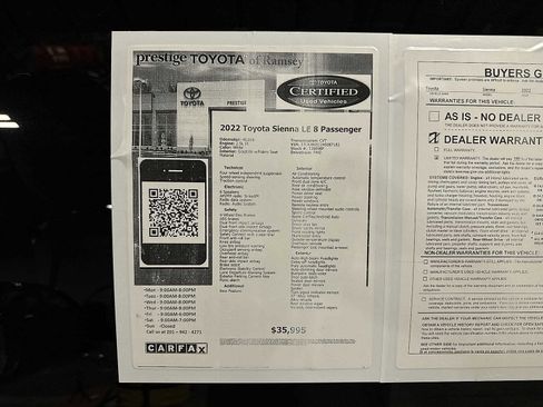 Certified 2022 Toyota Sienna LE FWD image 13