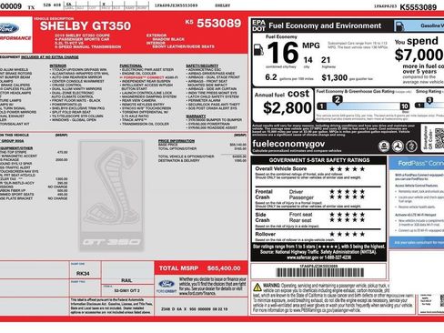 Used 2019 Ford Mustang Shelby GT350 w/ Technology Package image 30