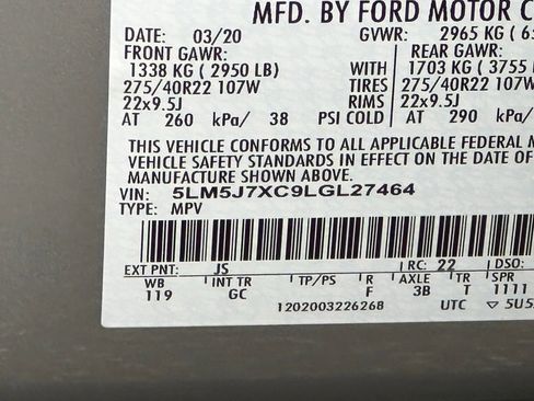 Used 2020 Lincoln Aviator Reserve w/ Equipment Group 202A image 46