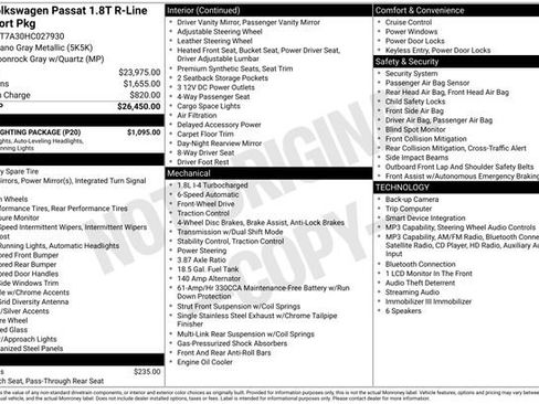 Used 2017 Volkswagen Passat 1.8T R-Line w/ R-Line Lighting Package FWD image 7