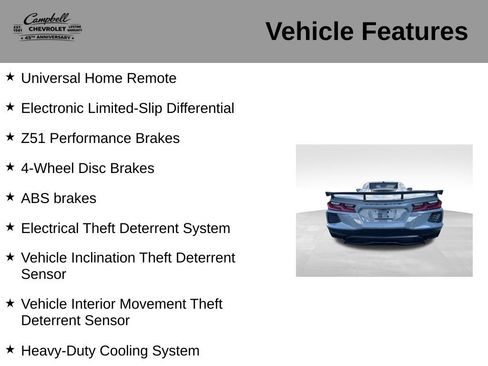 Used 2025 Chevrolet Corvette Stingray Preferred Conv w/ Z51 Performance Package RWD image 31