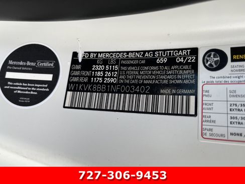 Certified 2022 Mercedes-Benz SL 63 AMG 4MATIC w/ AMG Aerodynamic Package image 29