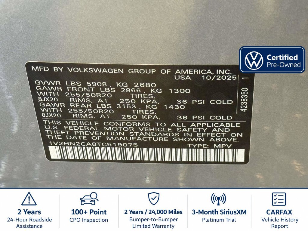 Used 2026 Volkswagen Atlas SE AWD/4WD image 24