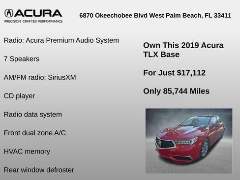 Used 2019 Acura TLX image 6